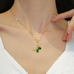 Gold butterfly necklace for women