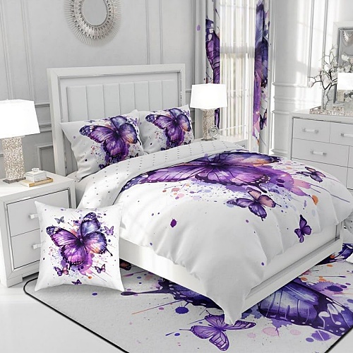 Queen butterfly bedding sets for adults