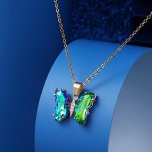 Crystal butterfly pendant necklace...