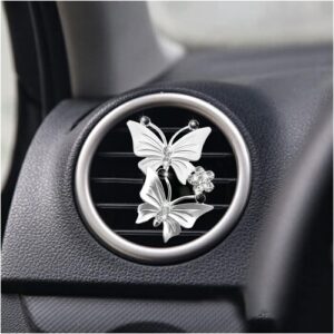 Butterfly silver car vent clip sup...