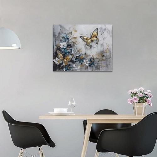 Canvas wall art butterfly painting