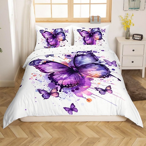 Queen butterfly bedding sets for adults