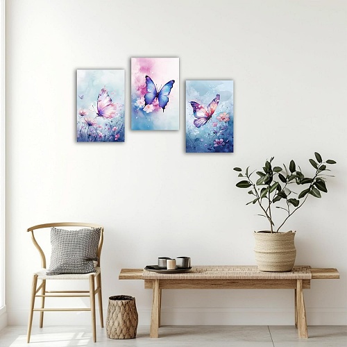 Butterfly wall decor blue