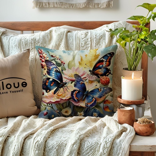 Butterfly pillow decor
