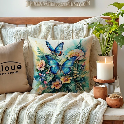 Butterfly pillow covers