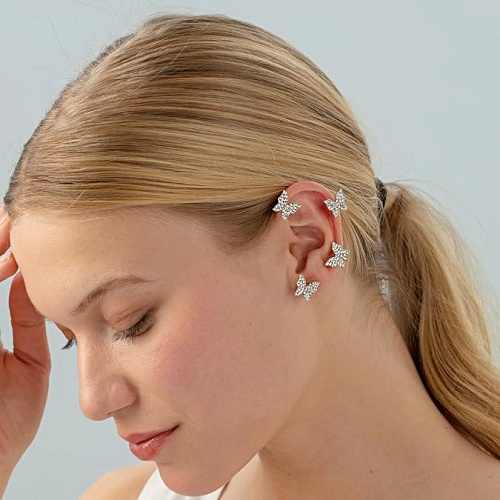 Women's butterfly ear cuffs