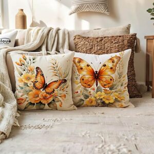Butterfly throw pillow covers summ...