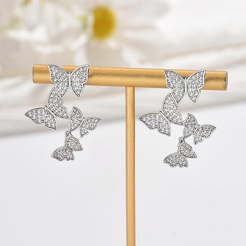 Double butterfly earrings