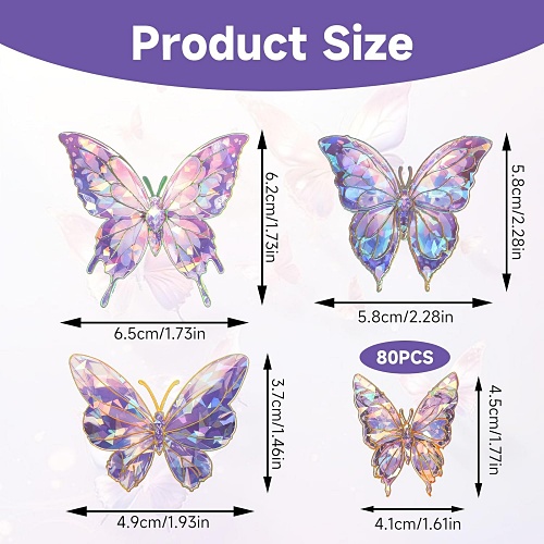 Butterfly sticker cute 80pcs