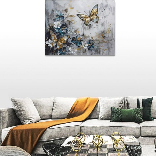 Canvas wall art butterfly painting