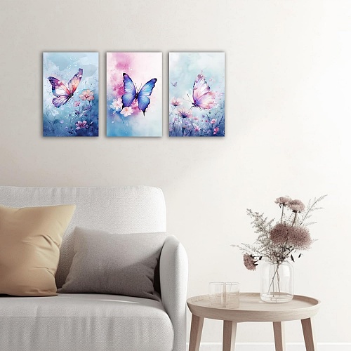 Butterfly wall decor blue