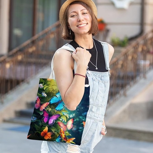 Butterfly tote bag painting