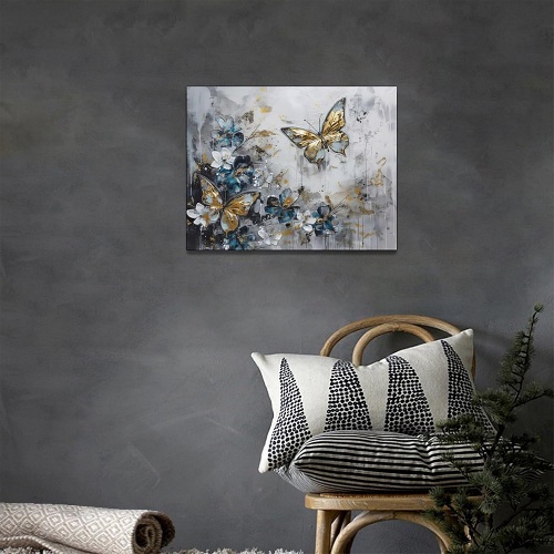 Canvas wall art butterfly painting