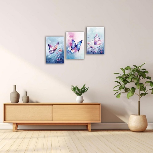 Butterfly wall decor blue