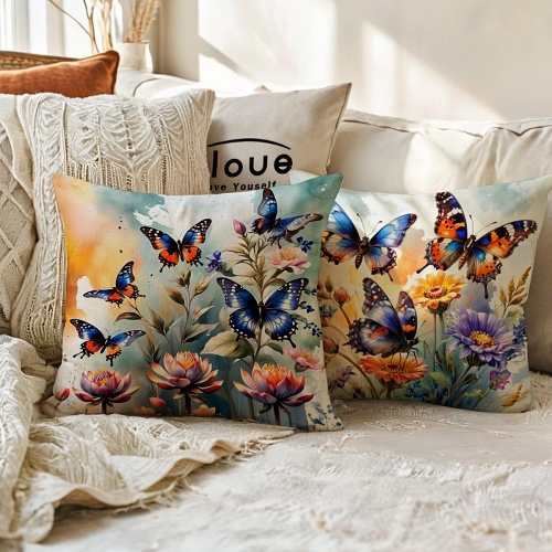 Butterfly pillow decor