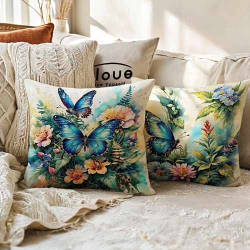 Butterfly pillow covers