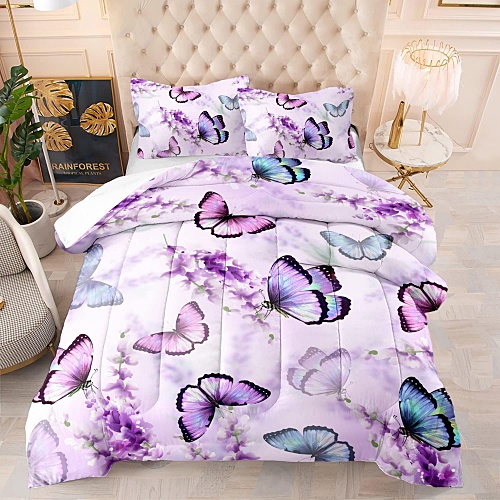 Butterfly comforter for adults soft touch