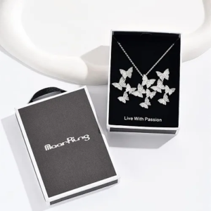 Matching butterfly earrings and ne...