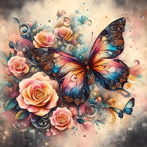 Butterfly diamond art painting
