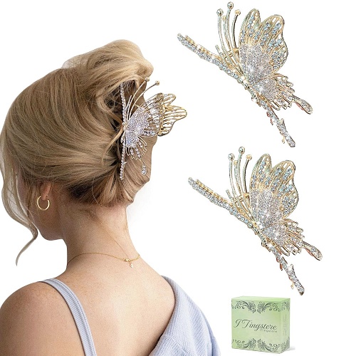 Fancy butterfly hair clips