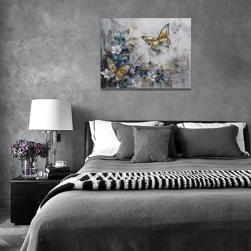 Canvas wall art butterfly painting