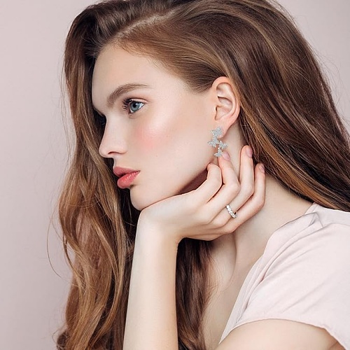 Double butterfly earrings