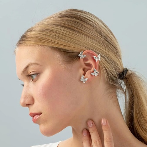 Women's butterfly ear cuffs