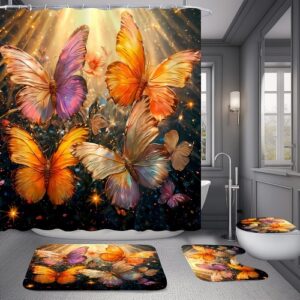 Butterfly shower curtains and acce...