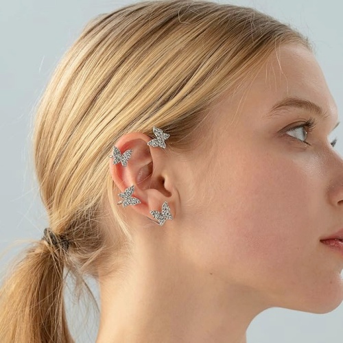 Women's butterfly ear cuffs