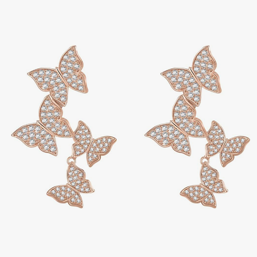 Double butterfly earrings