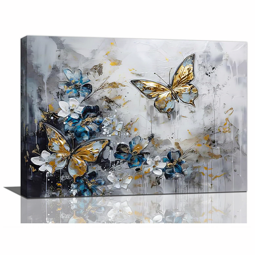 Canvas wall art butterfly painting