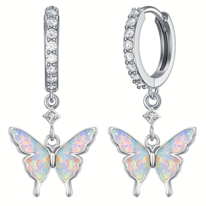 Opal butterfly earrings for everyd...