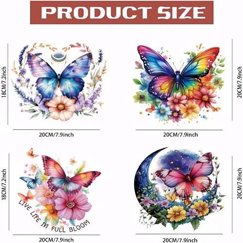 Iron on butterfly appliques