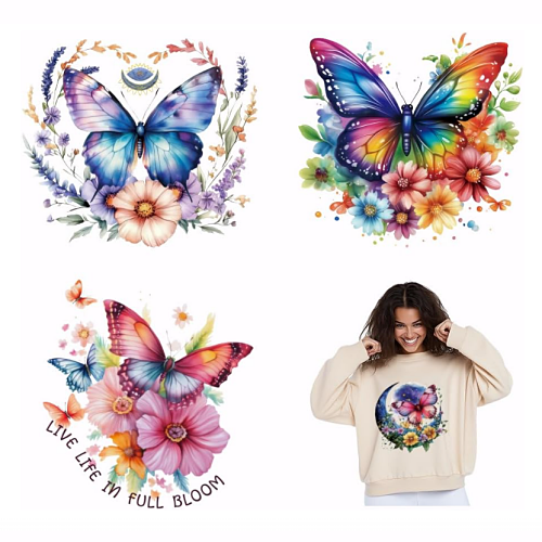 Iron on butterfly appliques