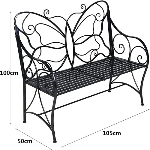 Cast iron butterfly bench