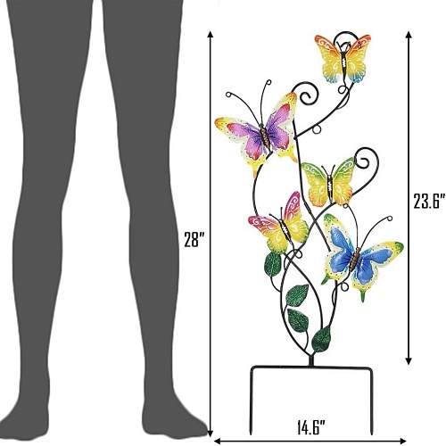 Decorative butterfly garden stake