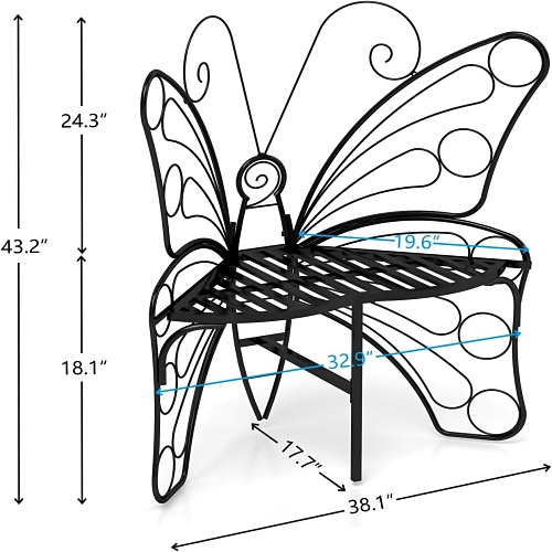 Butterfly bench outdoor