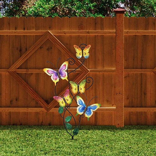 Decorative butterfly garden stake colorful