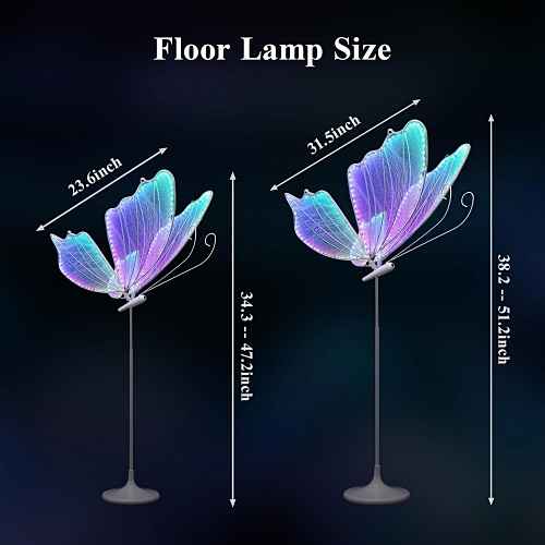 Wedding butterfly led floor lamp