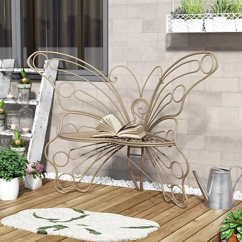 Metal butterfly bench many colors to choose from
