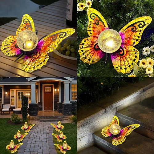 Outdoor solar butterfly lights for sale