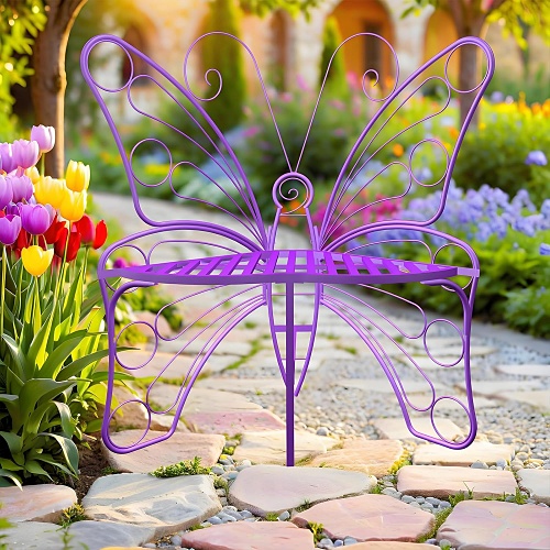Butterfly bench outdoor
