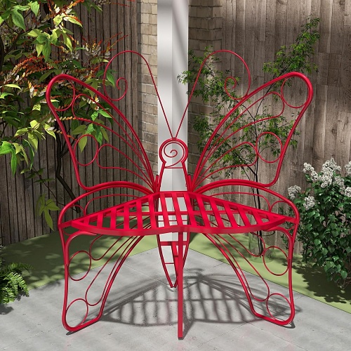 Butterfly bench outdoor