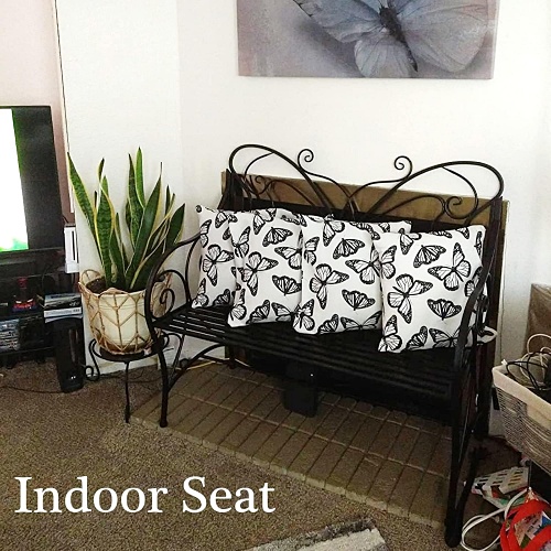 Cast iron butterfly bench