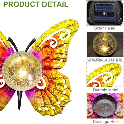 Outdoor solar butterfly lights for sale