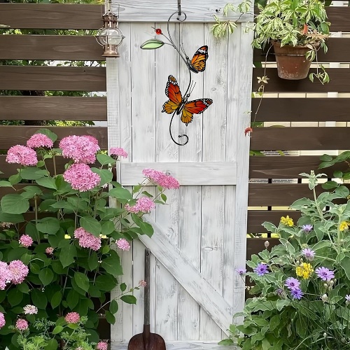 Stained glass butterfly sun catcher