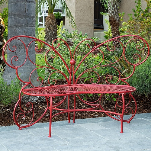 Iron butterfly bench for sale