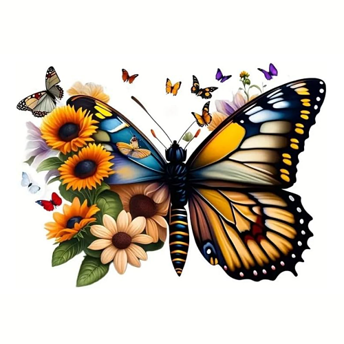 Short sleeve butterfly shirt womens