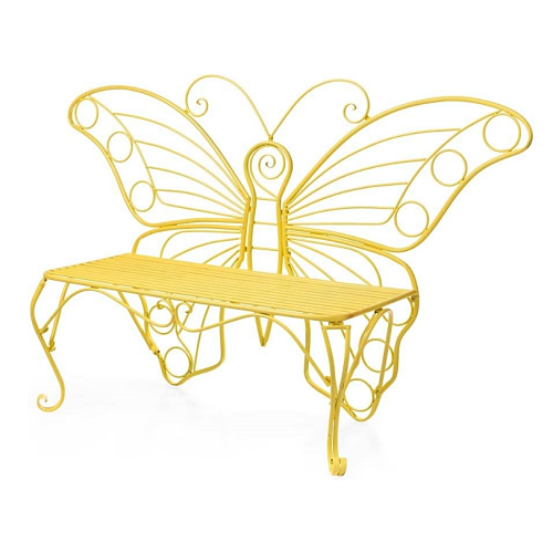 Yellow butterfly bench