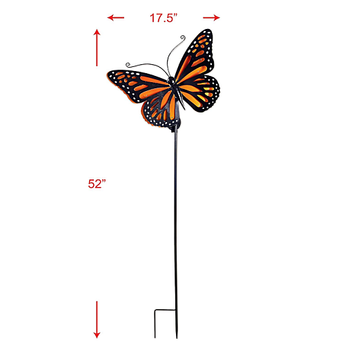 Monarch butterfly garden stake